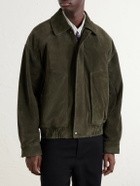SAINT LAURENT - Suede Blouson Jacket - Green