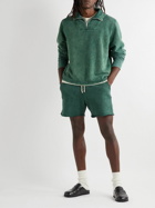 Les Tien - Yacht Straight-Leg Garment-Dyed Cotton-Jersey Drawstring Shorts - Green