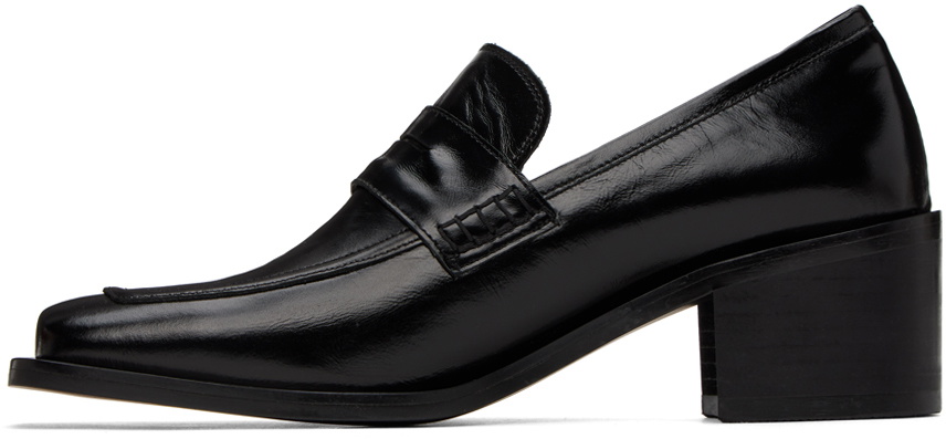 DRAE Black Wrinkle-Effect Loafers