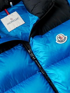 Moncler - Peuplier Logo-Appliquéd Quilted Shell and Ripstop Down Hooded Jacket - Blue