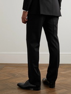 Brioni - Straight-Leg Silk-Trimmed Wool Tuxedo Trousers - Black