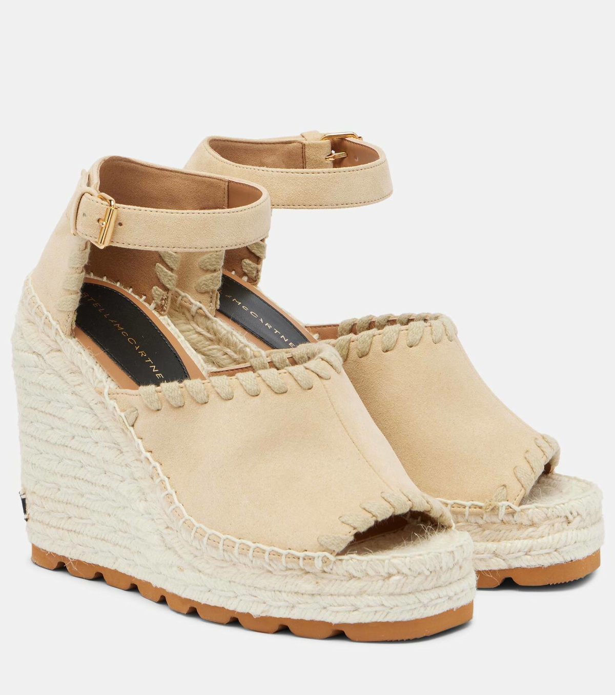 Stella McCartney Faux suede wedge espadrilles