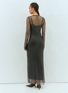 Sportmax Rhinestone Tulle Maxi Dress