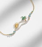 Yvonne Léon La Plage 9kt gold bracelet with diamonds and gemstones