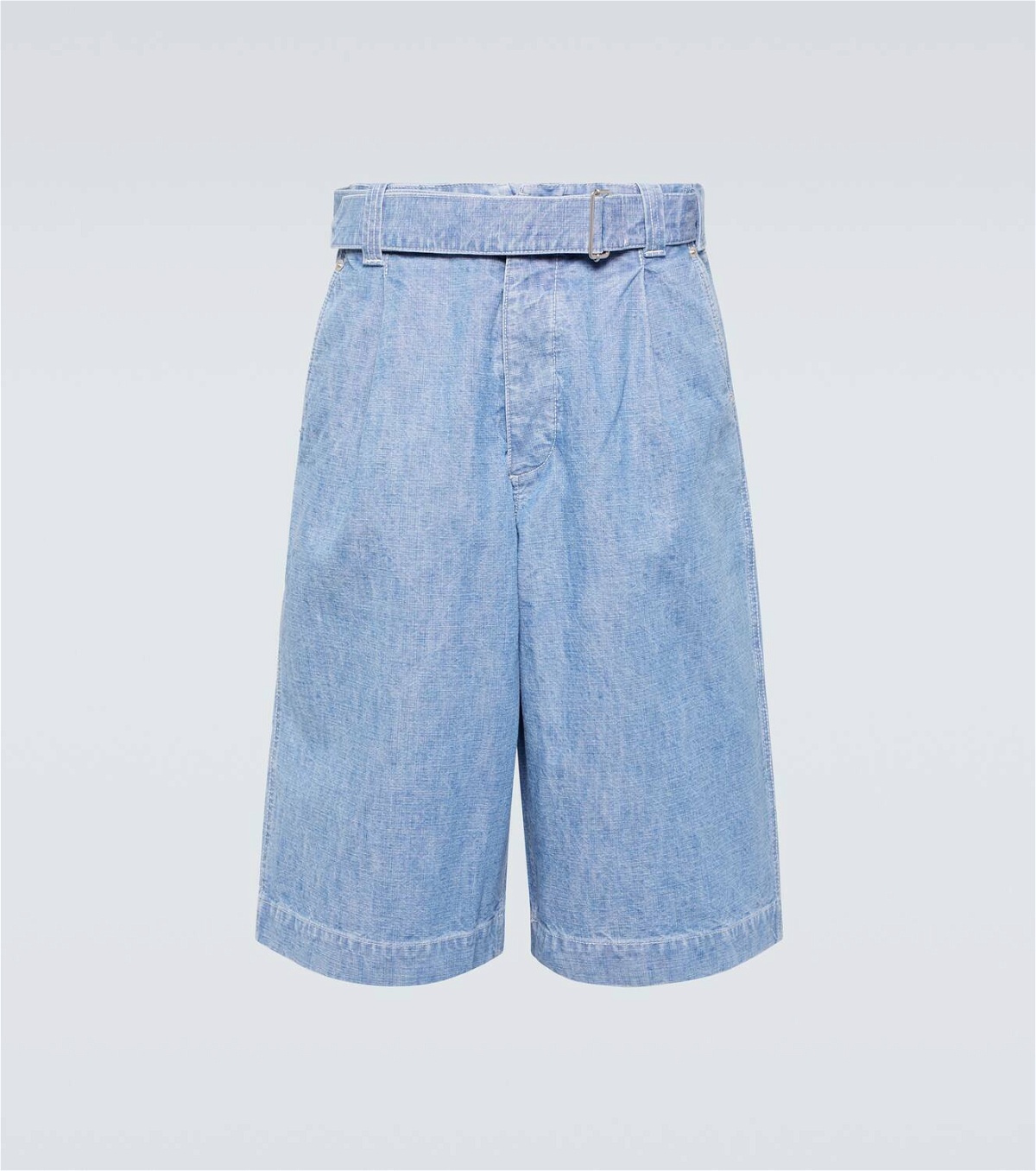 Kenzo Oversized pleated denim cargo shorts