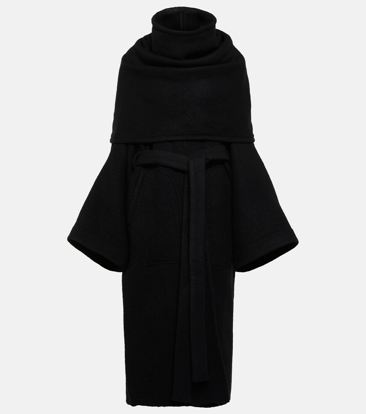 Rick Owens Belted virgin wool coat Rick Owens