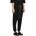 Rick Owens Drkshdw Black Prisoner Drawstring Lounge Pants