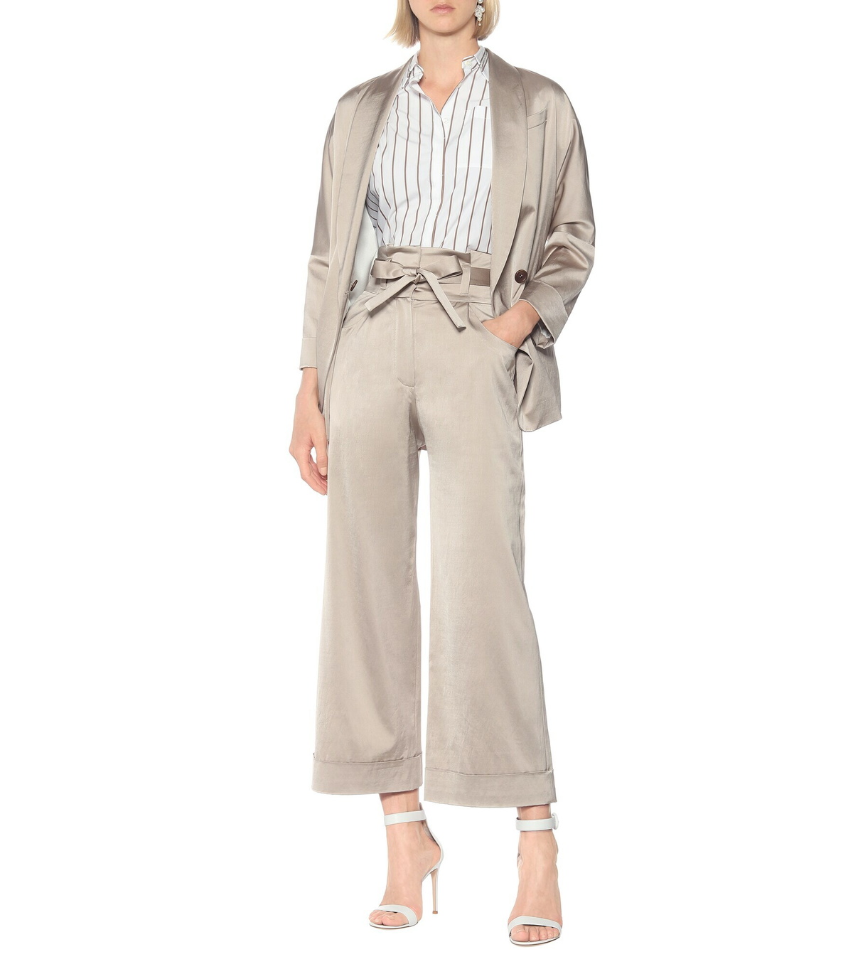 Brunello Cucinelli - Satin wide-leg pants Brunello Cucinelli