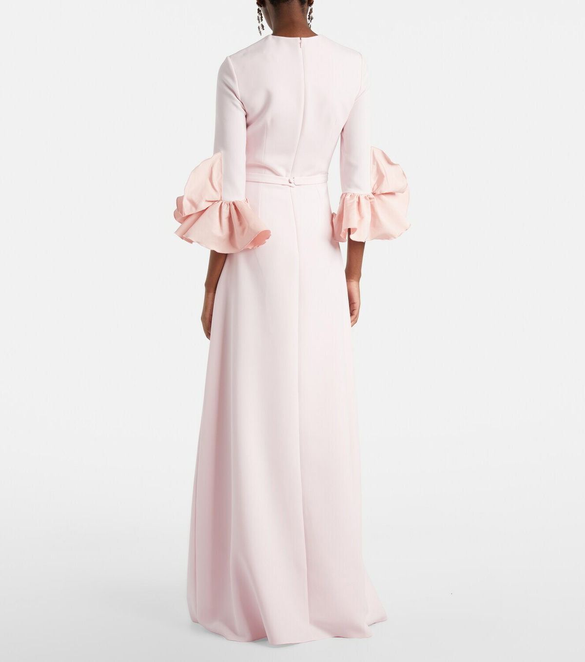Safiyaa Belen ruffled crêpe gown