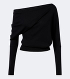 Tom Ford Off-shoulder wool and silk sweater