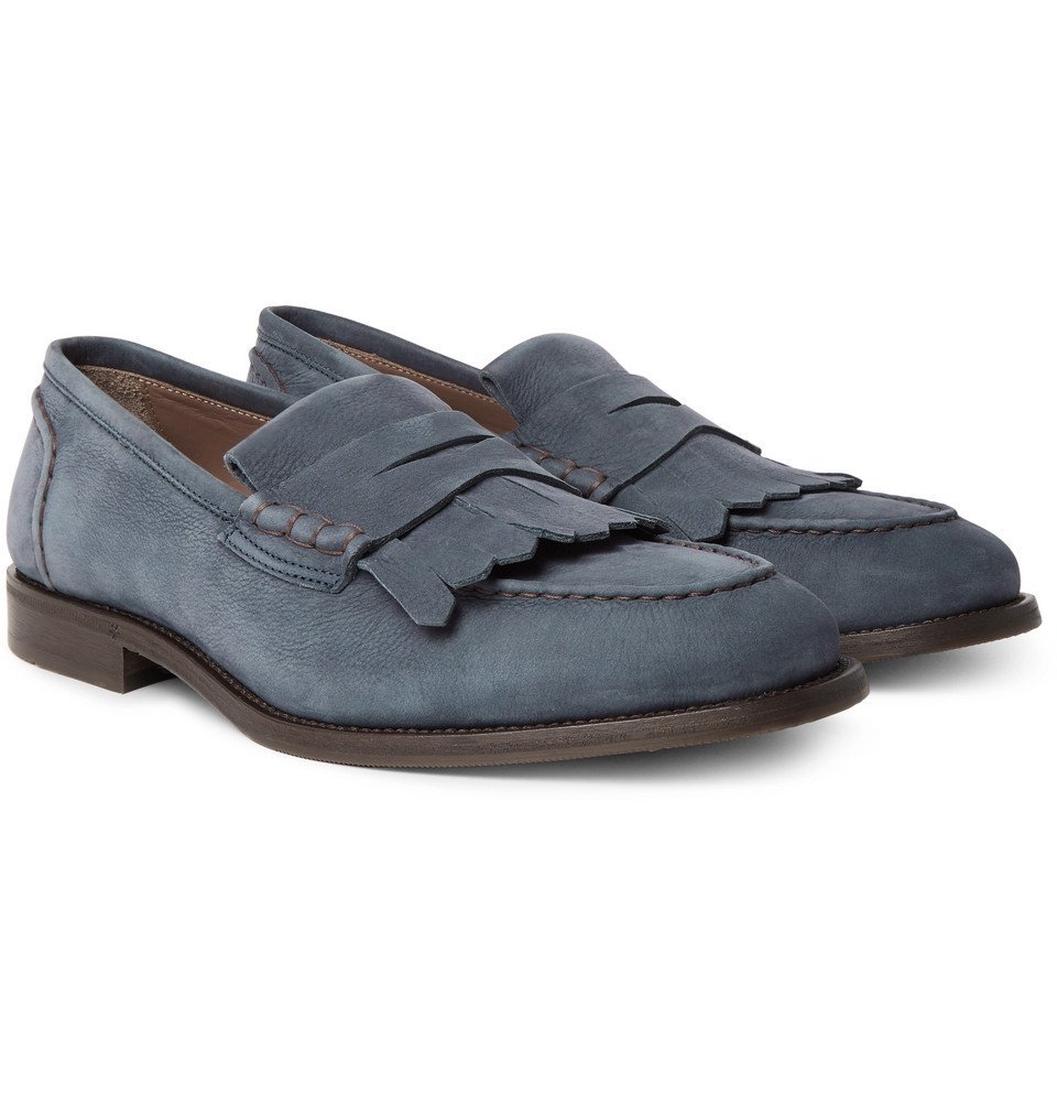 Brunello Cucinelli - Full-Grain Nubuck Kiltie Loafers - Men  display picture 1