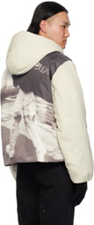 KUSIKOHC Off-White & Gray Padded Printed Jacket
