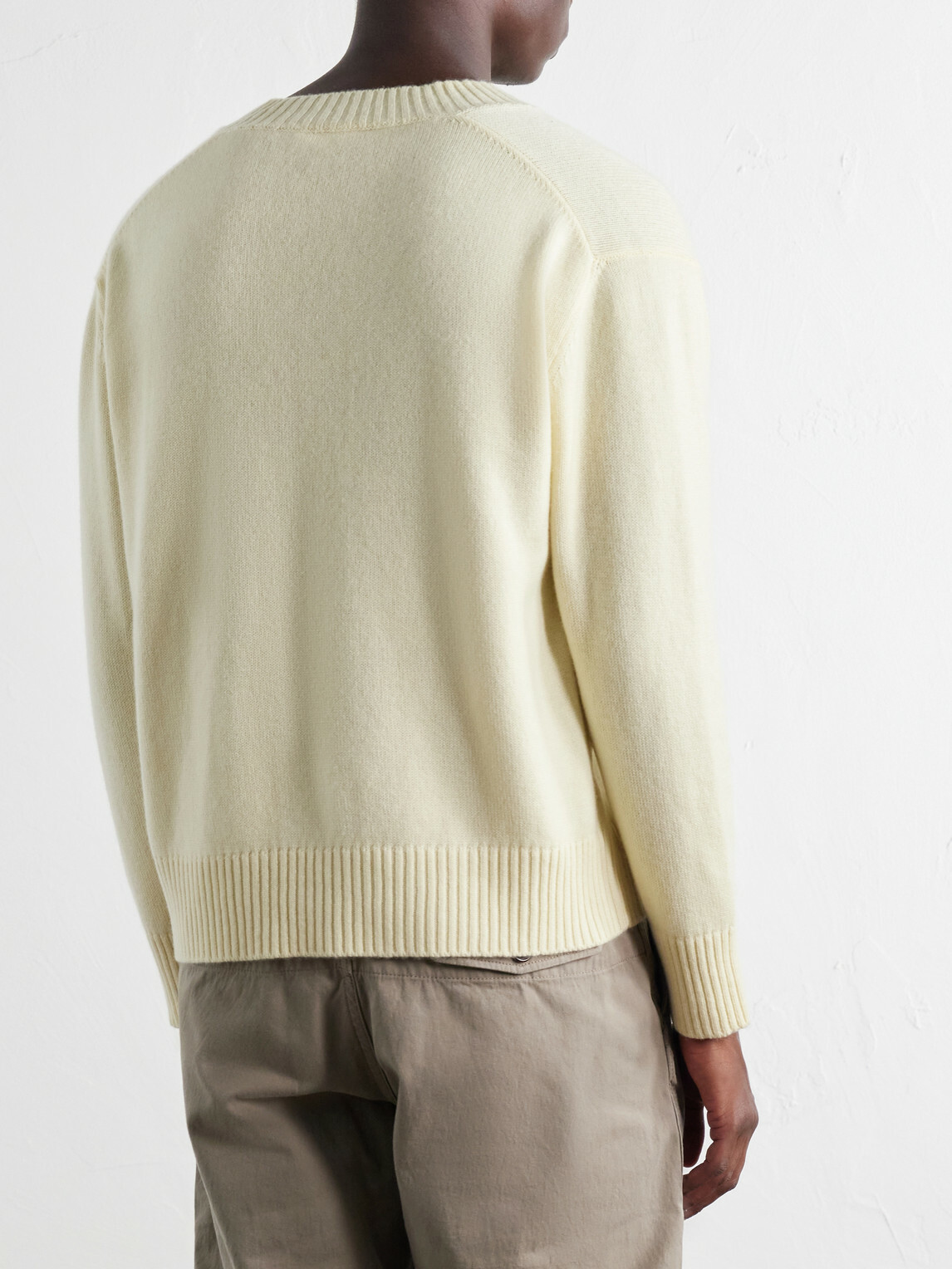 SECOND / LAYER - Vexed Wool and Cashmere-Blend Sweater - Yellow