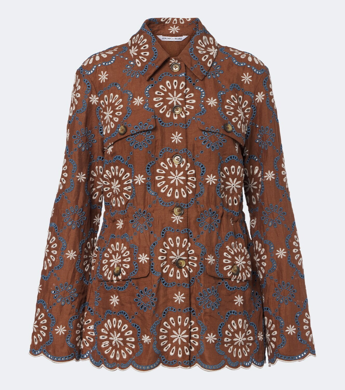 Veronica Beard Kiki broderie anglaise linen jacket