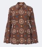 Veronica Beard Kiki broderie anglaise linen jacket