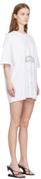 GCDS White Crewneck Minidress