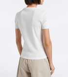 Miu Miu Pointelle cotton T-shirt