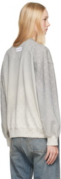 Marine Serre Gray Moon Faded Fleece Oversized Sweatshirt