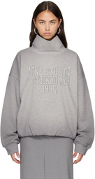 Acne Studios Gray Fleece Logo Sweatshirt