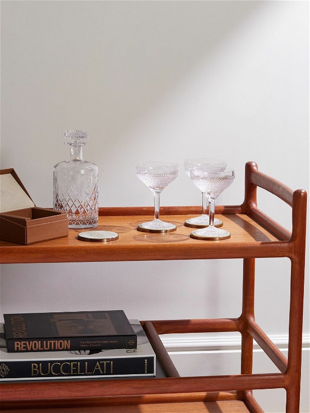 Photo: Brunello Cucinelli - Set of Six Horn and Silver-Tone Coasters