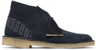 Clarks Originals Navy Sashiko Desert Boots