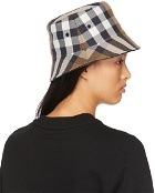 Burberry Tan Canvas Check Bucket Hat