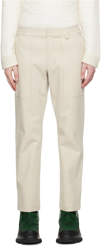 Photo: Helmut Lang Beige Pull On Trousers