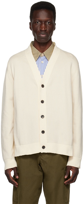 Photo: PS by Paul Smith Off-White Embroidered Cardigan