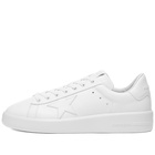 Golden Goose Men's Pure Star Leather Sneakers in Optic White