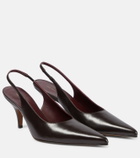 The Row Slingback leather pumps