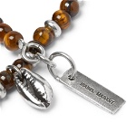 Isabel Marant - Silver-Tone and Tiger's Eye Beaded Bracelet - Brown