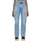 Maison Margiela Blue Thigh Slit Jeans