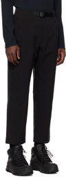 Goldwin Black One Tuck Tapered Trousers