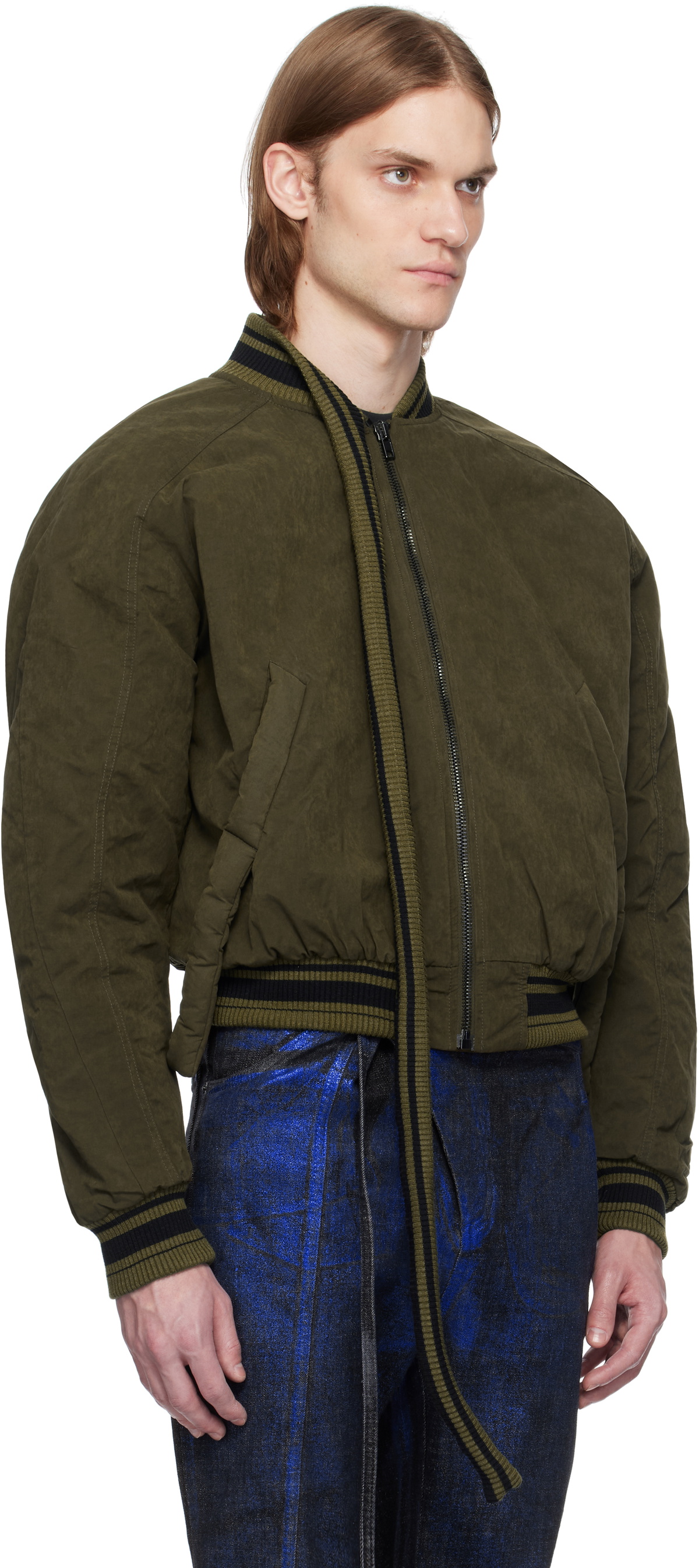 Ottolinger Khaki Strap Bomber Jacket