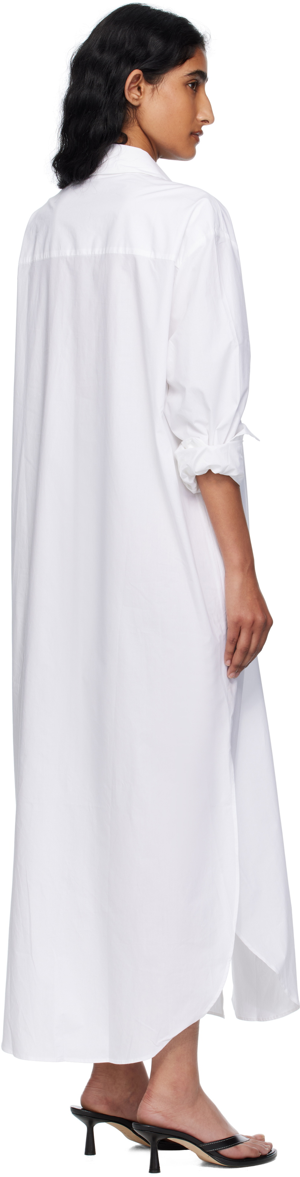 The Frankie Shop White Helena Shirt Maxi Dress
