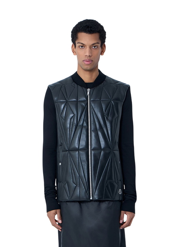 Photo: Moncler + Rick Owens Geocamo Flight Leather Hooded Gilet
