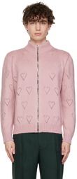 Ernest W. Baker SSENSE Exclusive Pink Hearts Sweater