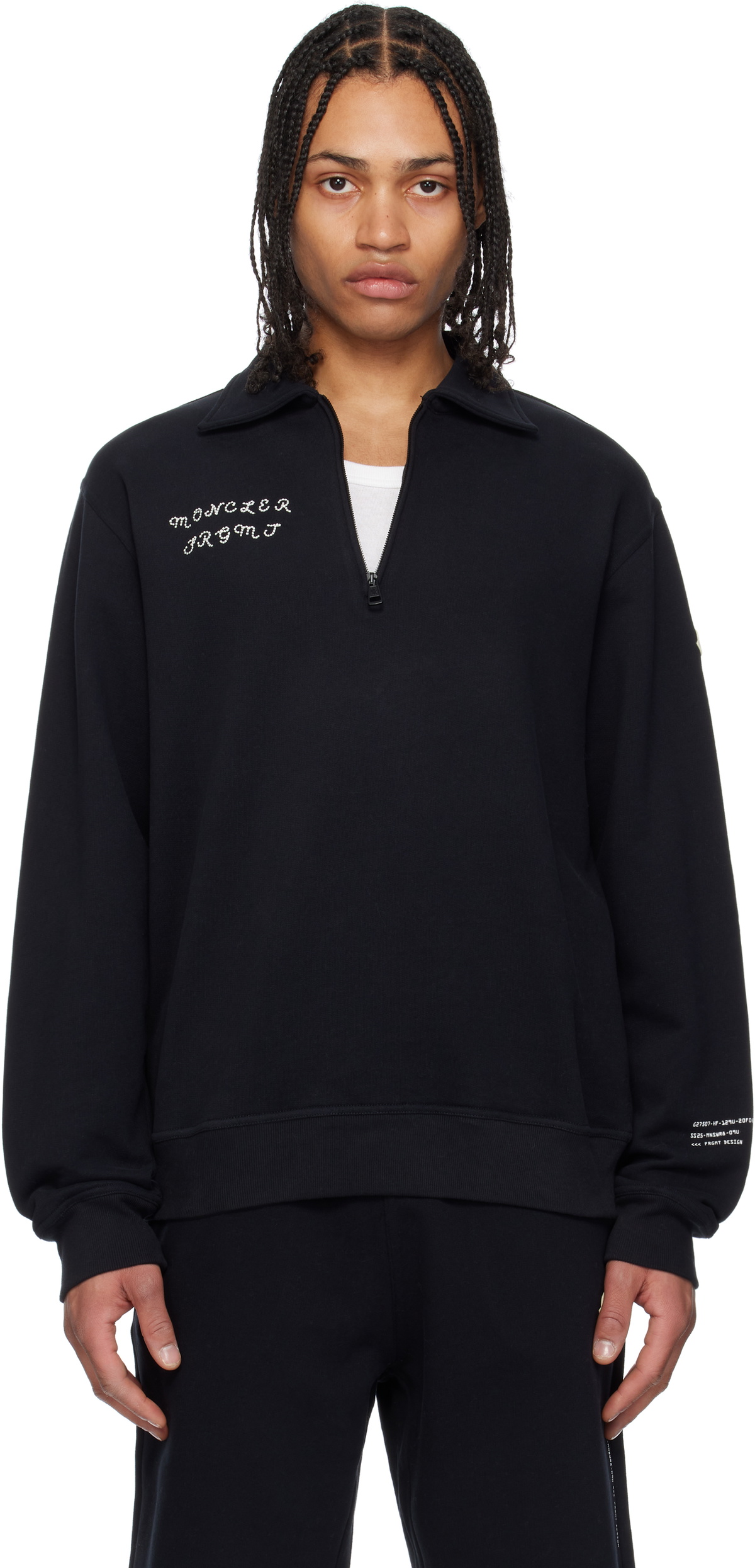 スウェット・トレーナー MONCLER GENIUS MERCEDES BENZ X NIGO BLACK COTTON SWEATSHIRT Moncler x Mercedes-Benz by NIGO Men's Padded Cotton