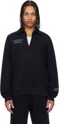 Moncler Genius Moncler x FRGMT Hiroshi Fujiwara Black Cotton Zip-Up Sweatshirt
