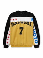 Satoshi Nakamoto - Panelled Printed Cotton-Jersey Sweatshirt - Yellow