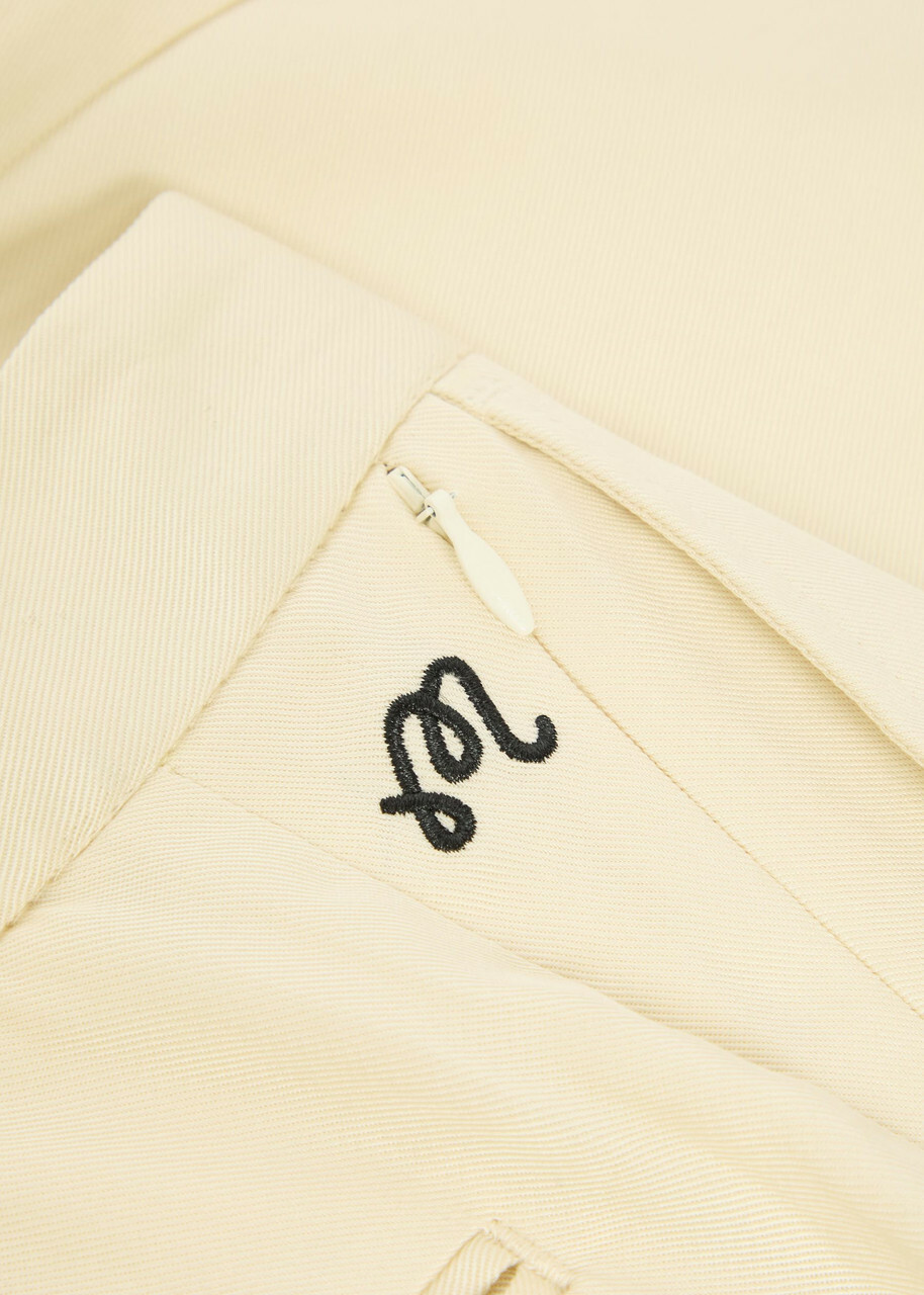 Malbon La Perla Straight-leg Tencel-twill Trousers Cream
