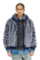 Diesel Shaggy winter jacket - Winter Jackets Mens in Blue