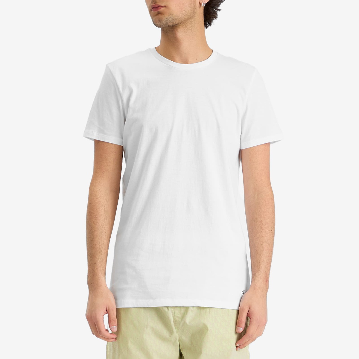 Calvin Klein Men's Crew Neck T-Shirt - 3 Pack in Black/White/Grey