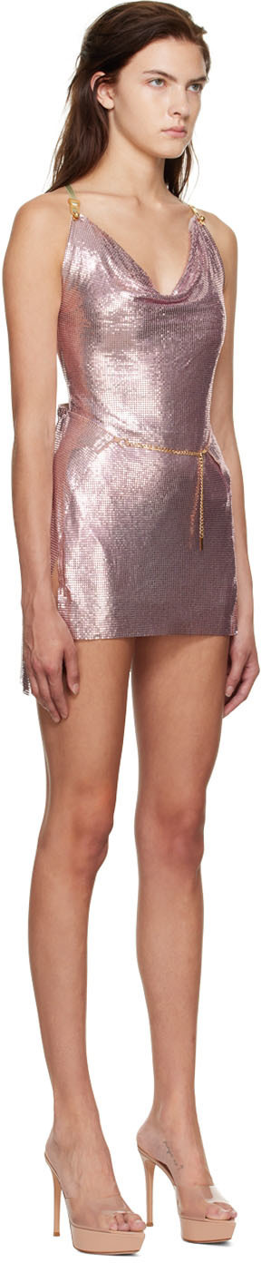 pink chainmail dress Kristiana Chainmail Mini Dress - Pink