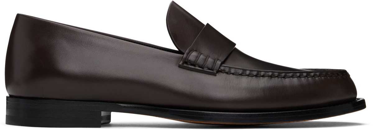 The Row Brown Novus Loafers The Row