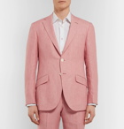 Richard James - Coral Seishen Slim-Fit Linen Suit Jacket - Coral