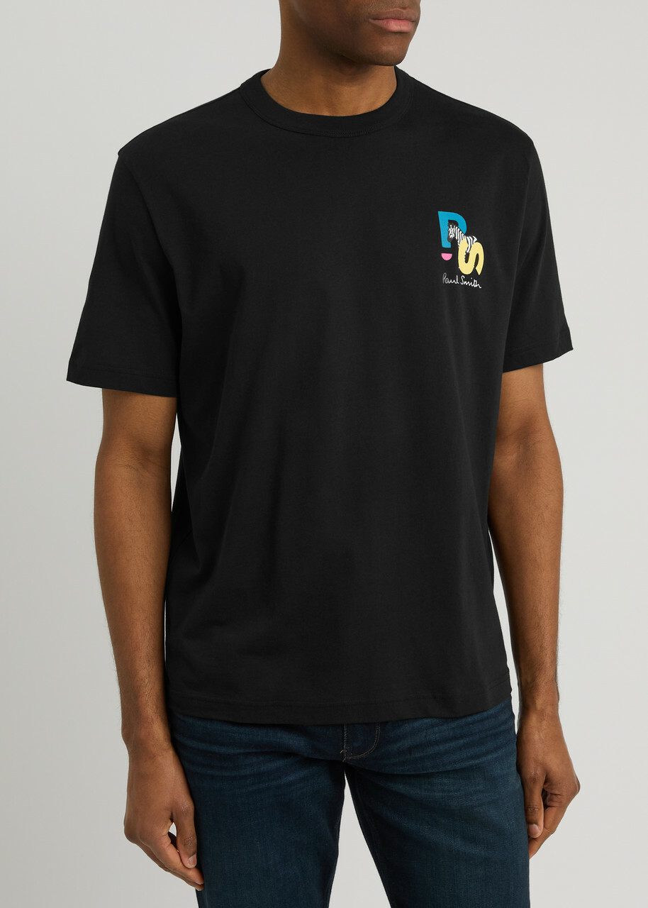 PS Paul Smith Logo-printed Cotton T-shirt Black PS by Paul Smith PS Paul Smith Logo-printed Cotton T-shirt Black PS by Paul Smith