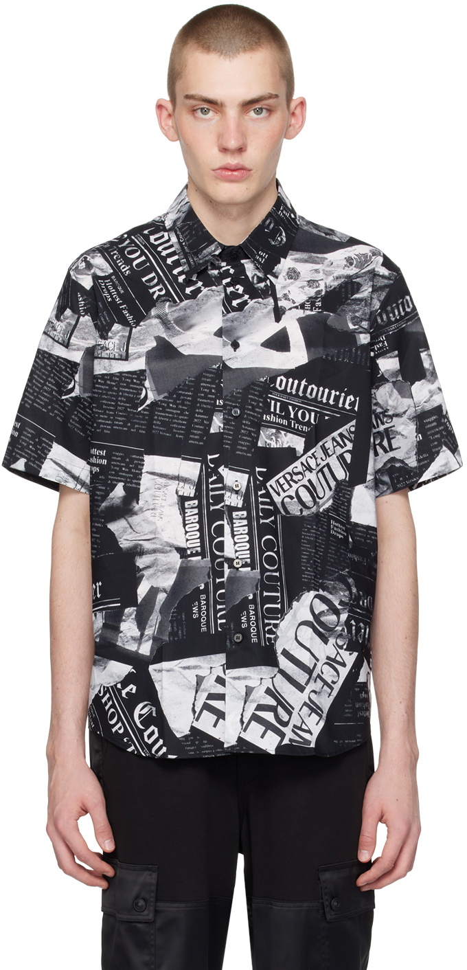 Versace Jeans Couture Black Magazine Shirt Versace