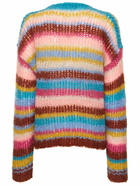 WEEKEND MAX MARA Gerarda Striped Mohair Blend Cardigan