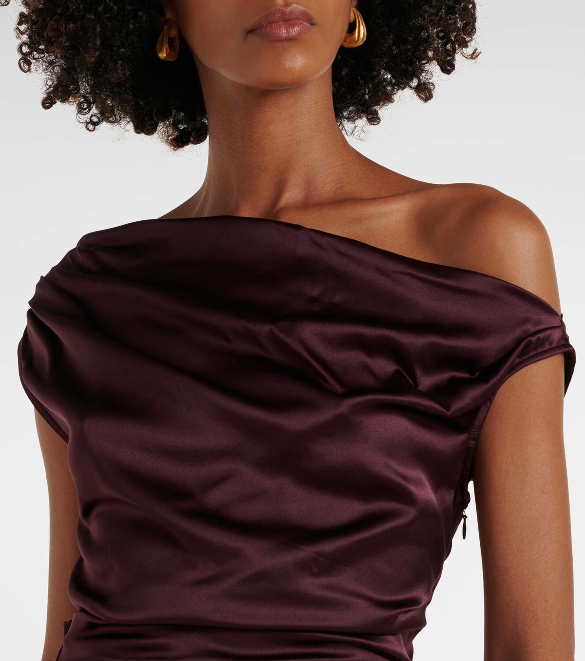 staud burgundy dress Nadine Merabi Diane Burgundy Dress 6 main image 0